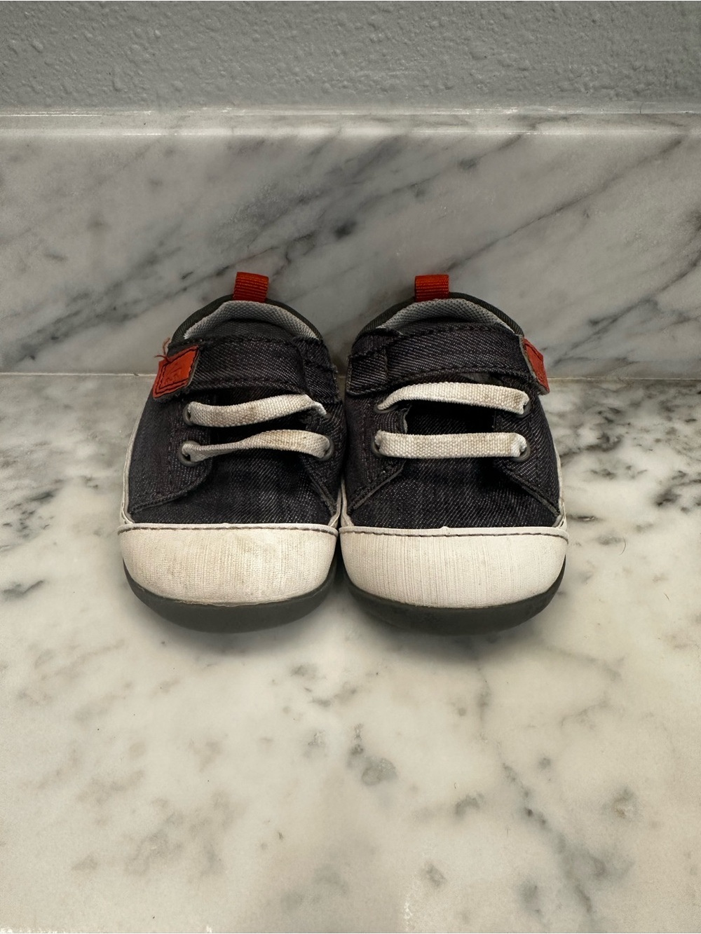 See Kai Run Toddler Canvas Sneakers in Black with White and Red Accents